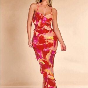 Sunset Ruffled Dress